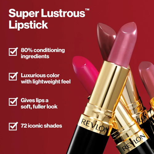 Batom Revlon Super Lustrous Cremoso Malva Rosa - Imagem 3