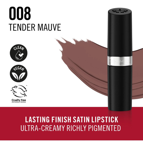Batom Rimmel Lasting Finish Da Kate - 008 - 014 Onças Coral - Imagem 6
