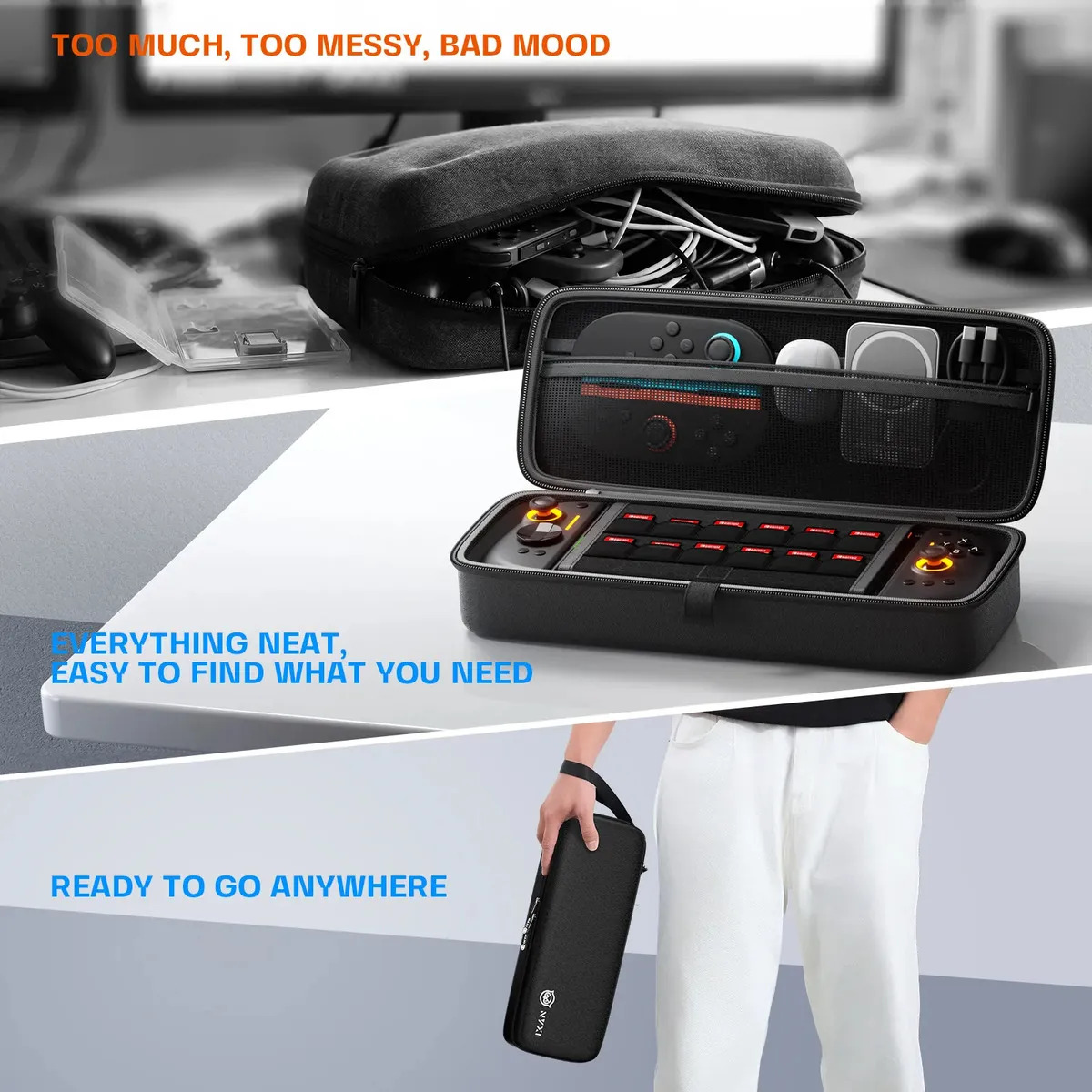 Estojo De Transporte Nyxi Para Switch2 Hyperion 3 Preto - Imagem 5