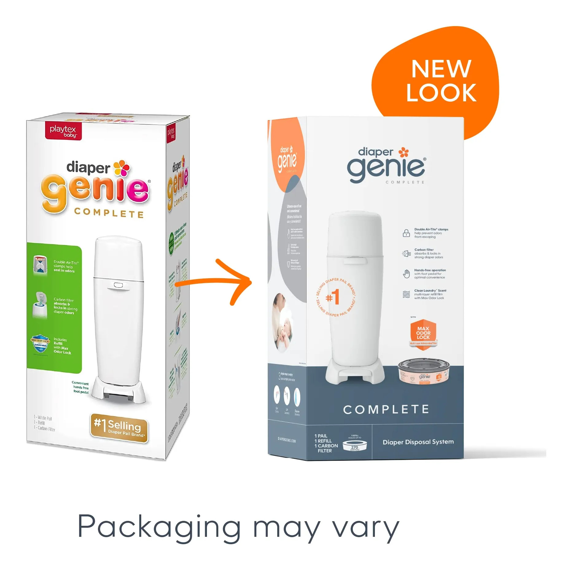 Balde Completo Diaper Genie Com Controle De Odor - Branco - Imagem 12
