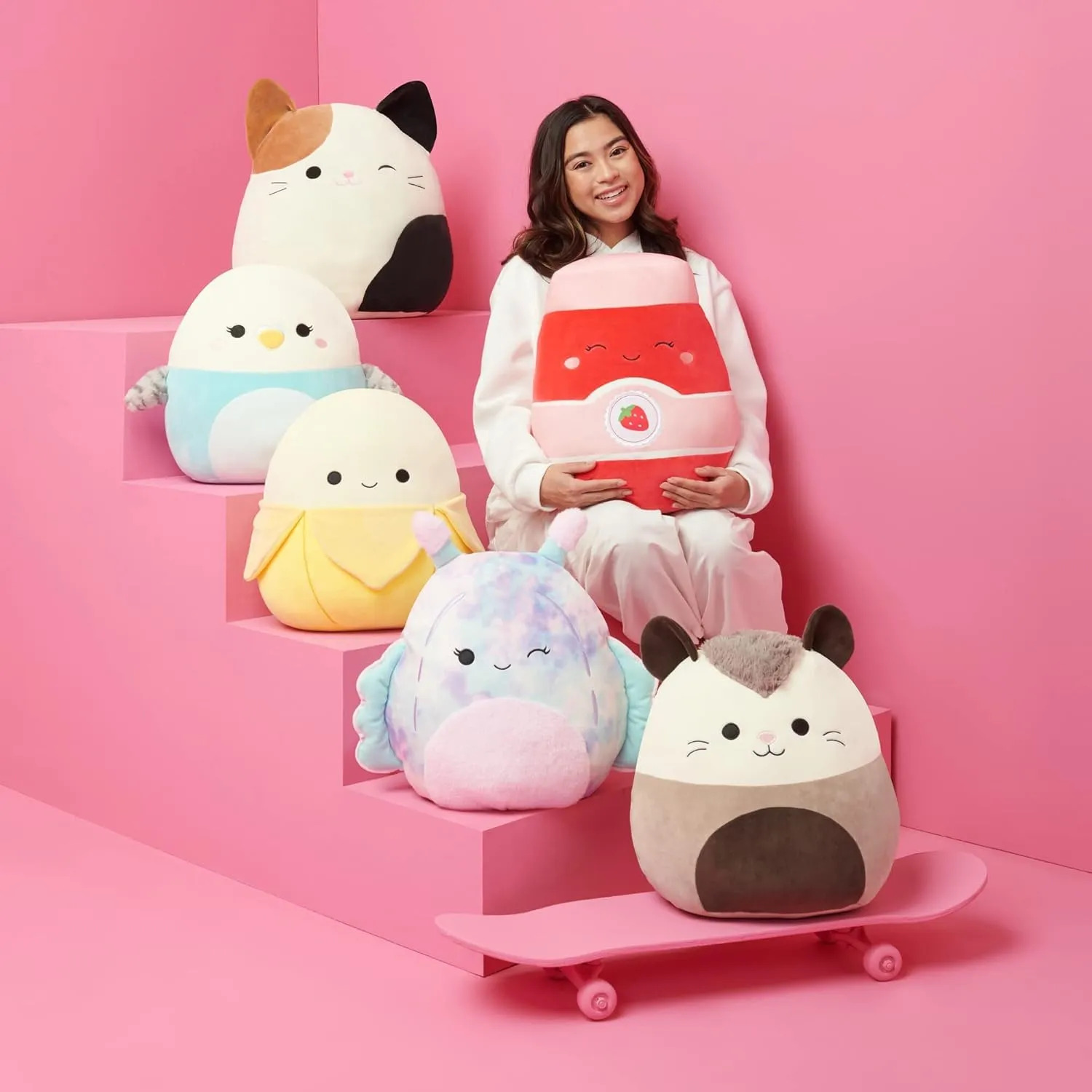 Brinquedo De Pelúcia Squishmallows Jaime Rainbow Tie-dye Peg - Imagem 6