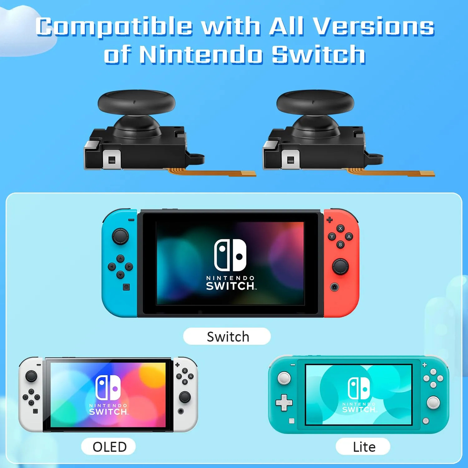 Joystick Portátil Diy Para Nintendo Switch Zero Drift Preto - Imagem 2