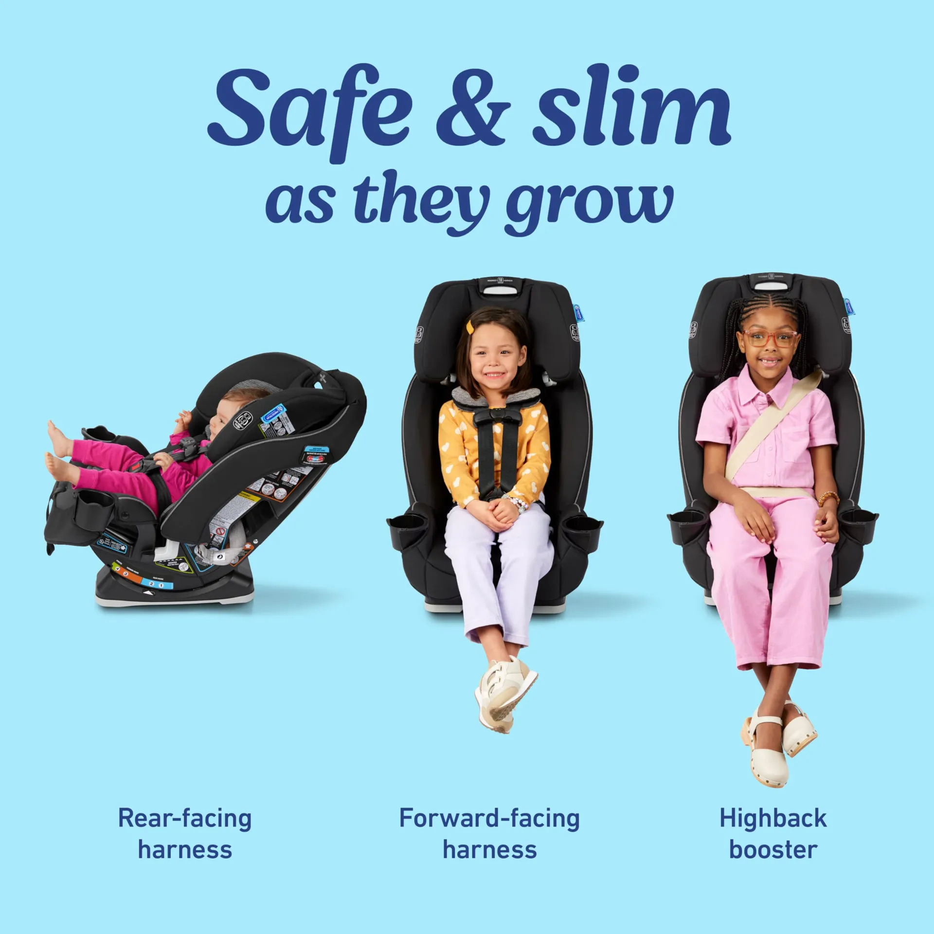 Cadeirinha De Carro Conversível 3 Em 1 Graco Slimfit - Sydney - Imagem 2