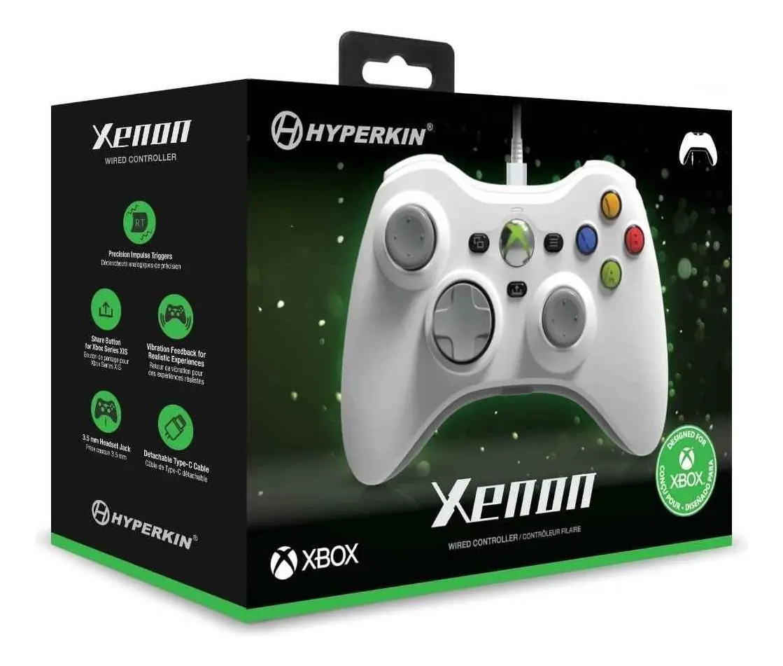 Controlador Com Fio Hyperkin Xenon - Branco - Oficialmente L - Imagem 6