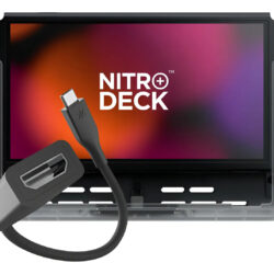 Crkd Nitro Deck+ Com Adaptador Hdmi - Handheld Pro Clear White Edition