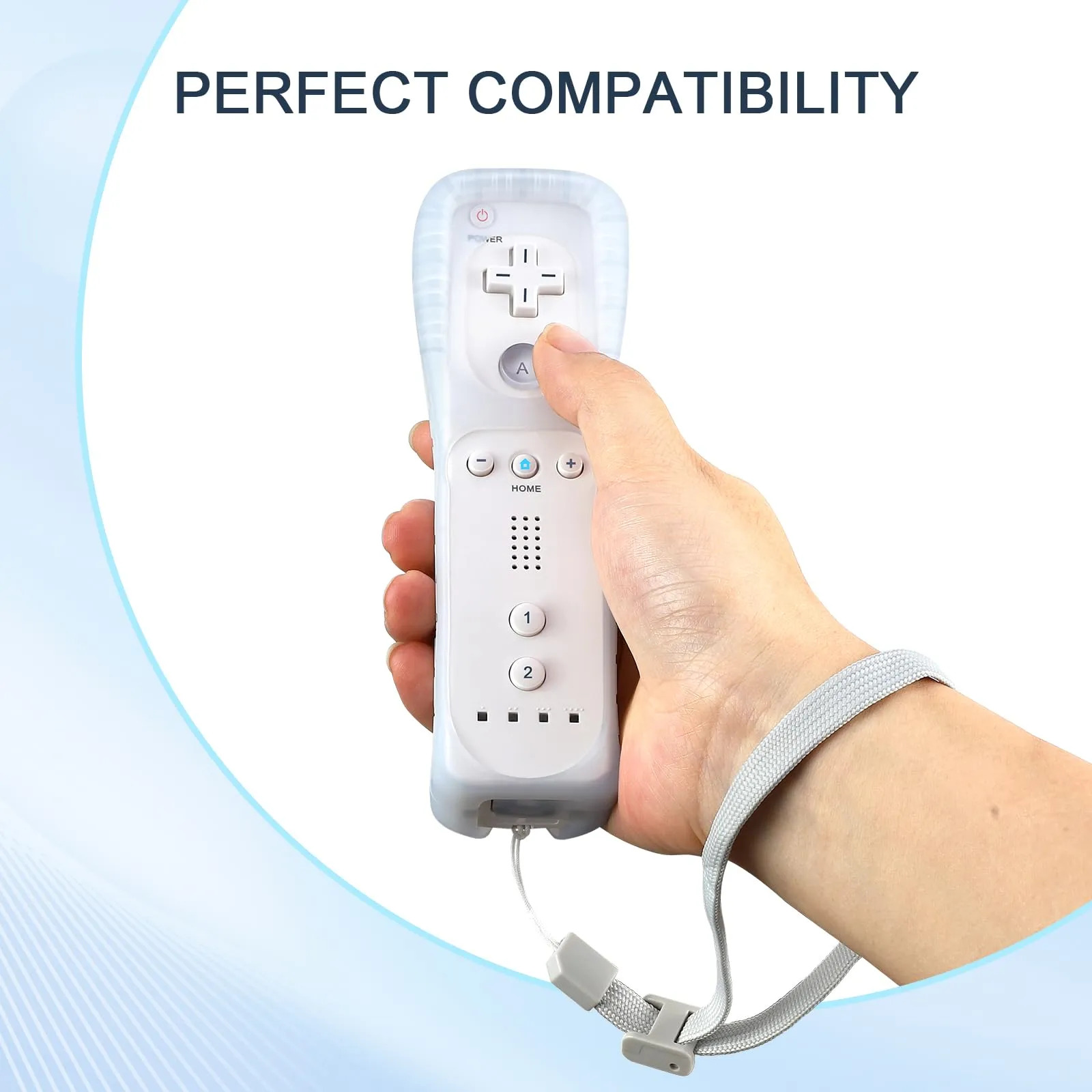 Pacote De 2 Controles Remotos Wii Lyyes Com Estojo De Silico - Imagem 5
