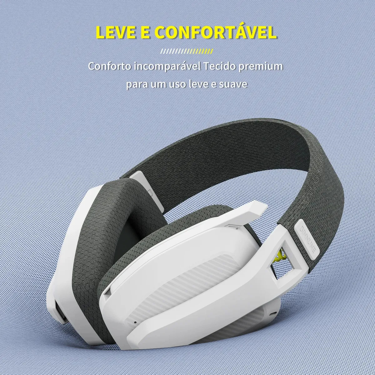 Fone de ouvido Headset gamer Binnune Bw06 Wireless Fone cinza para PC,PS,Mac USB 2.4Ghz,5.3Bluetooth com mic - Imagem 6