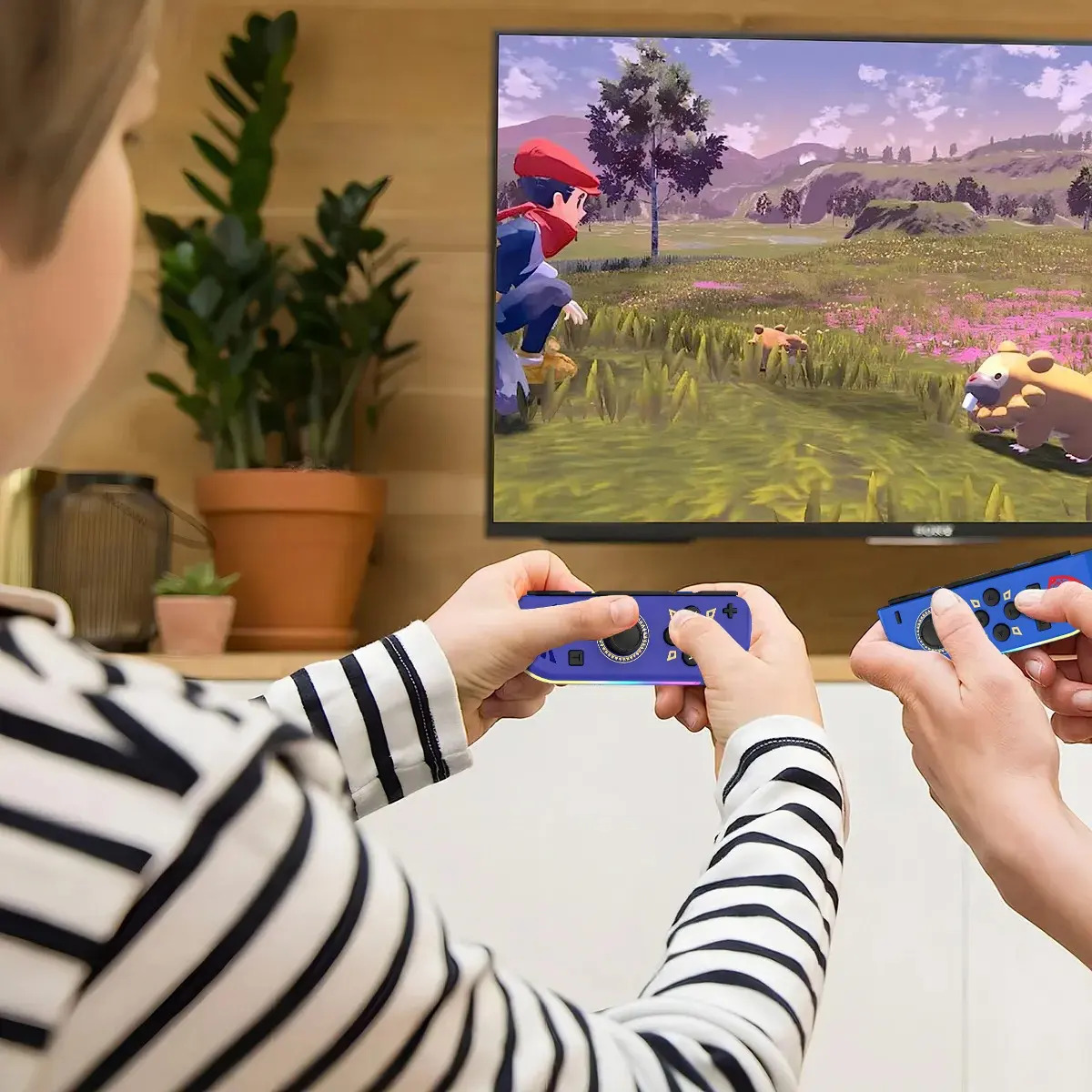 Par De Controles Joy-con Sem Fio Para Nintendo Switch Azul - Imagem 3