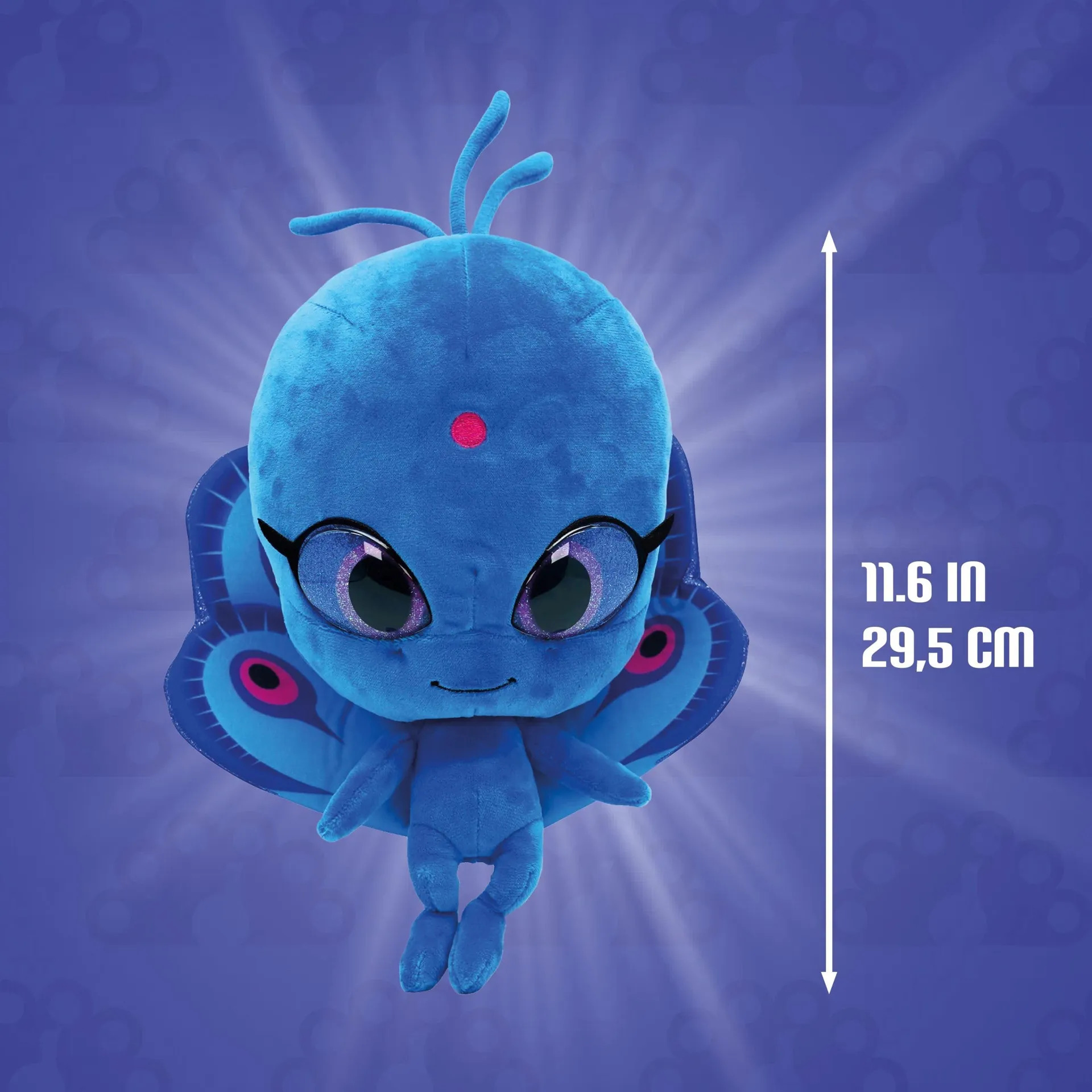 Brinquedo De Pelúcia Miraculous Duusu Kwami Pavão De 9 Pole Azul-escuro - Imagem 5