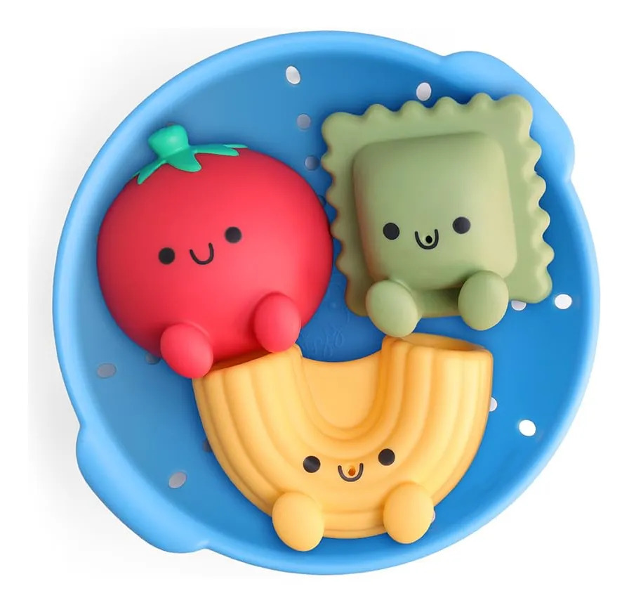 Conjunto De 3 Brinquedos Texturizados Itzy Bath Squirter Toy Coral-claro
