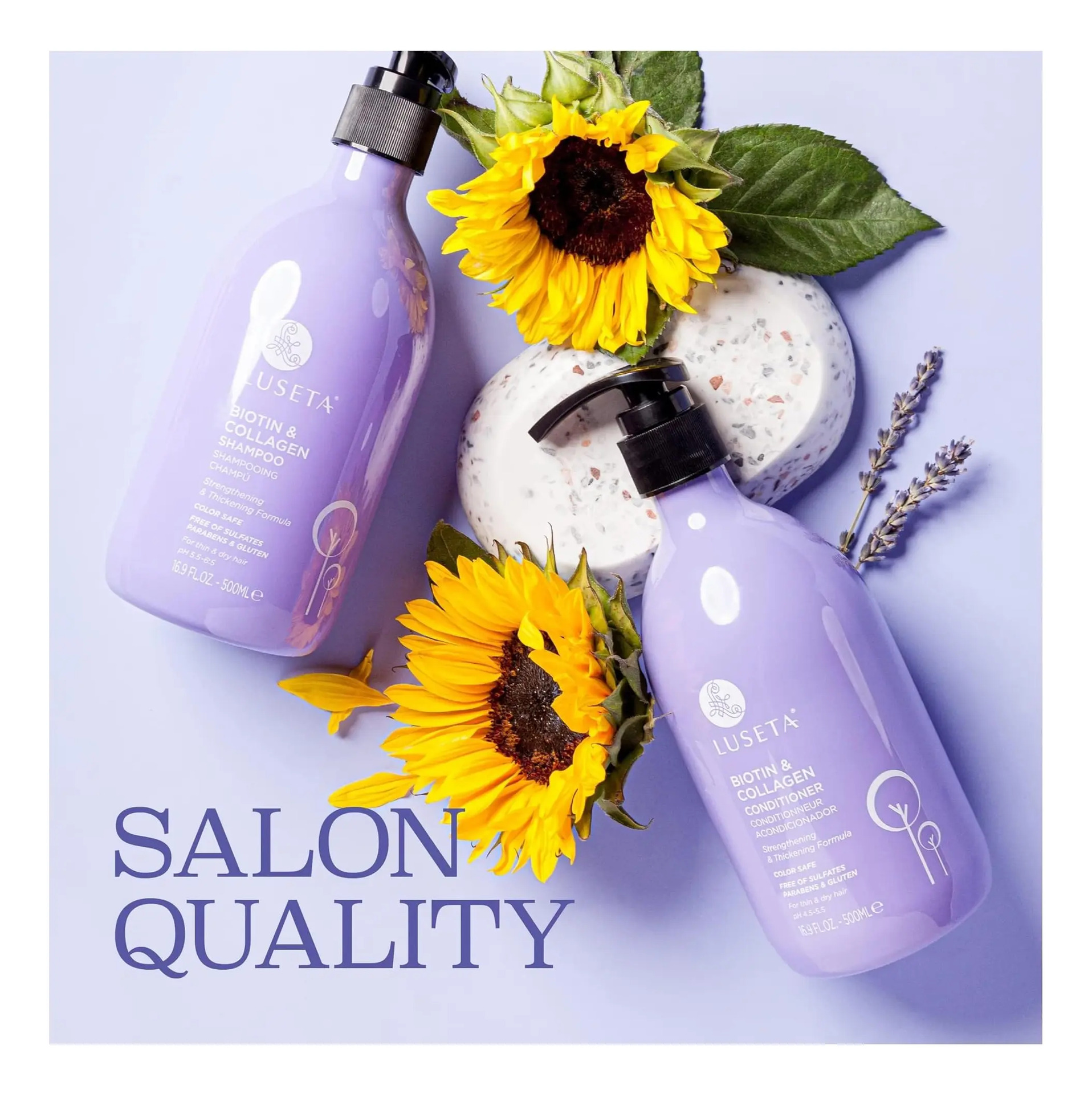 Shampoo E Condicionador De Biotina Luseta Para Cabelo Suave - Imagem 2