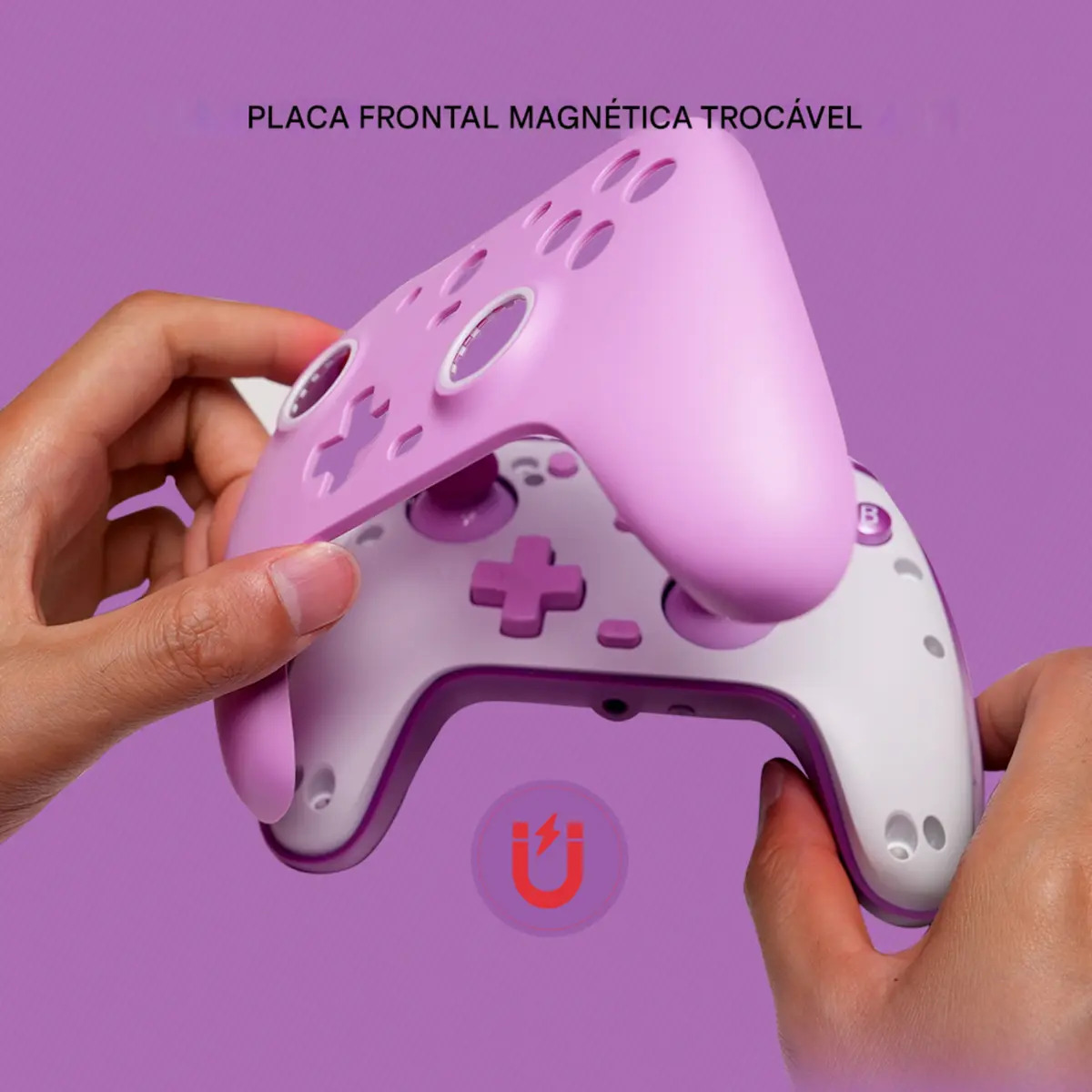 Controle GameSir G7 SE com Fio para Xbox One Series S X PC Hall Effect Botões Mecânicos Cor Roxa - Imagem 6
