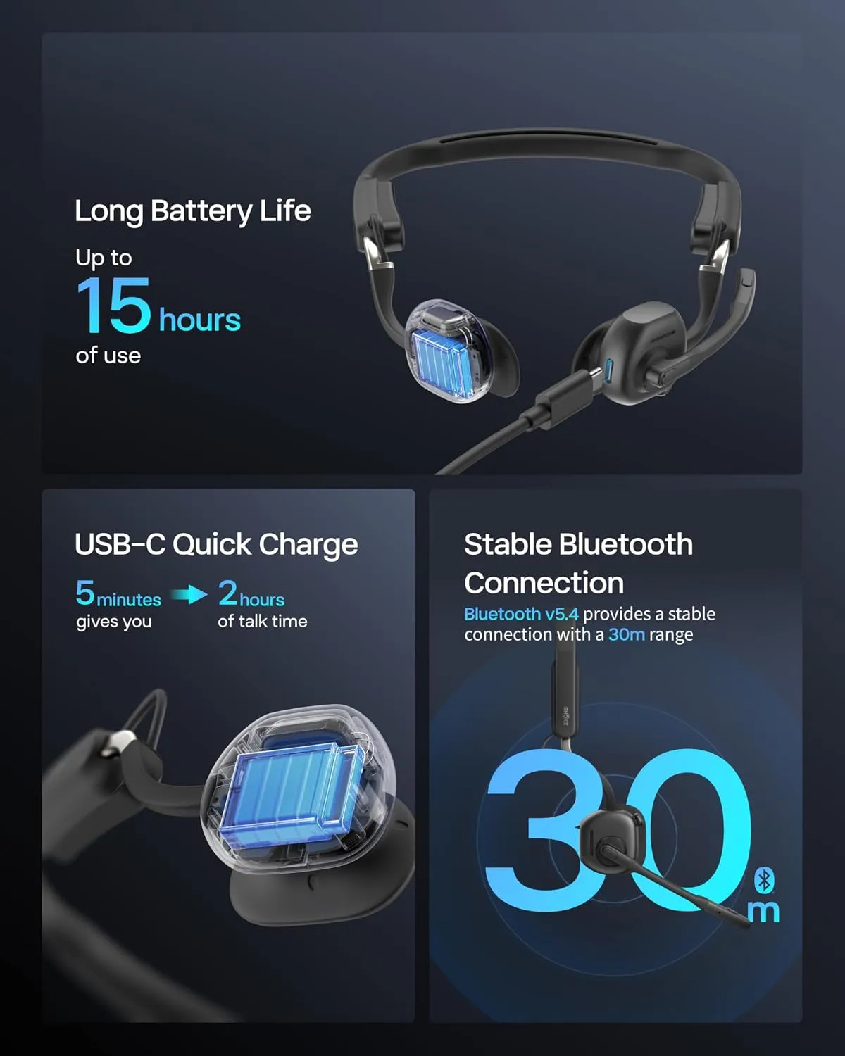 Shokz New Openmeet - Auscultadores Abertos Para Computador C - Imagem 7