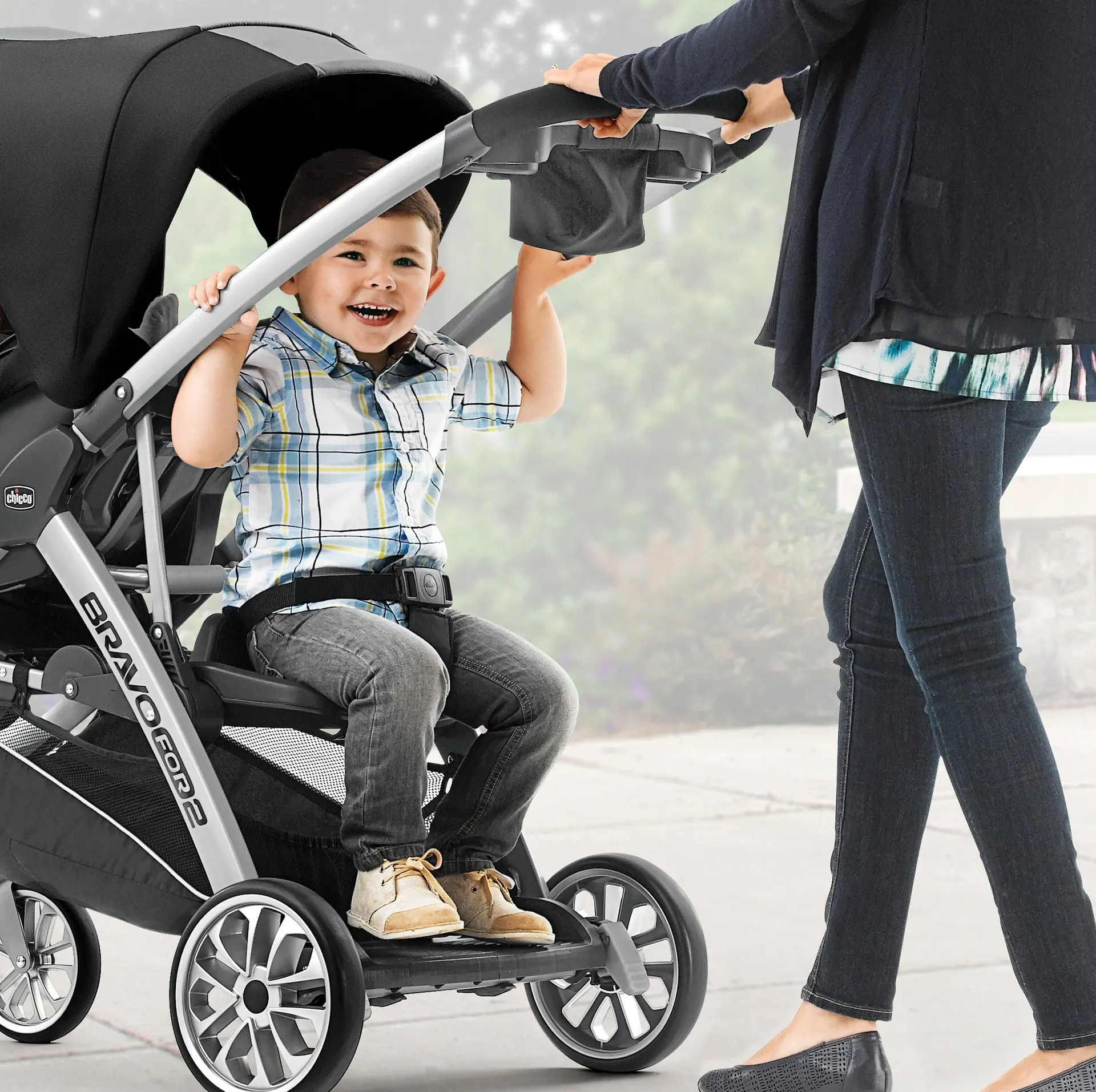 Carrinho De Passeio Duplo Chicco Bravofor2 - Ferro Preto/ci - Imagem 7