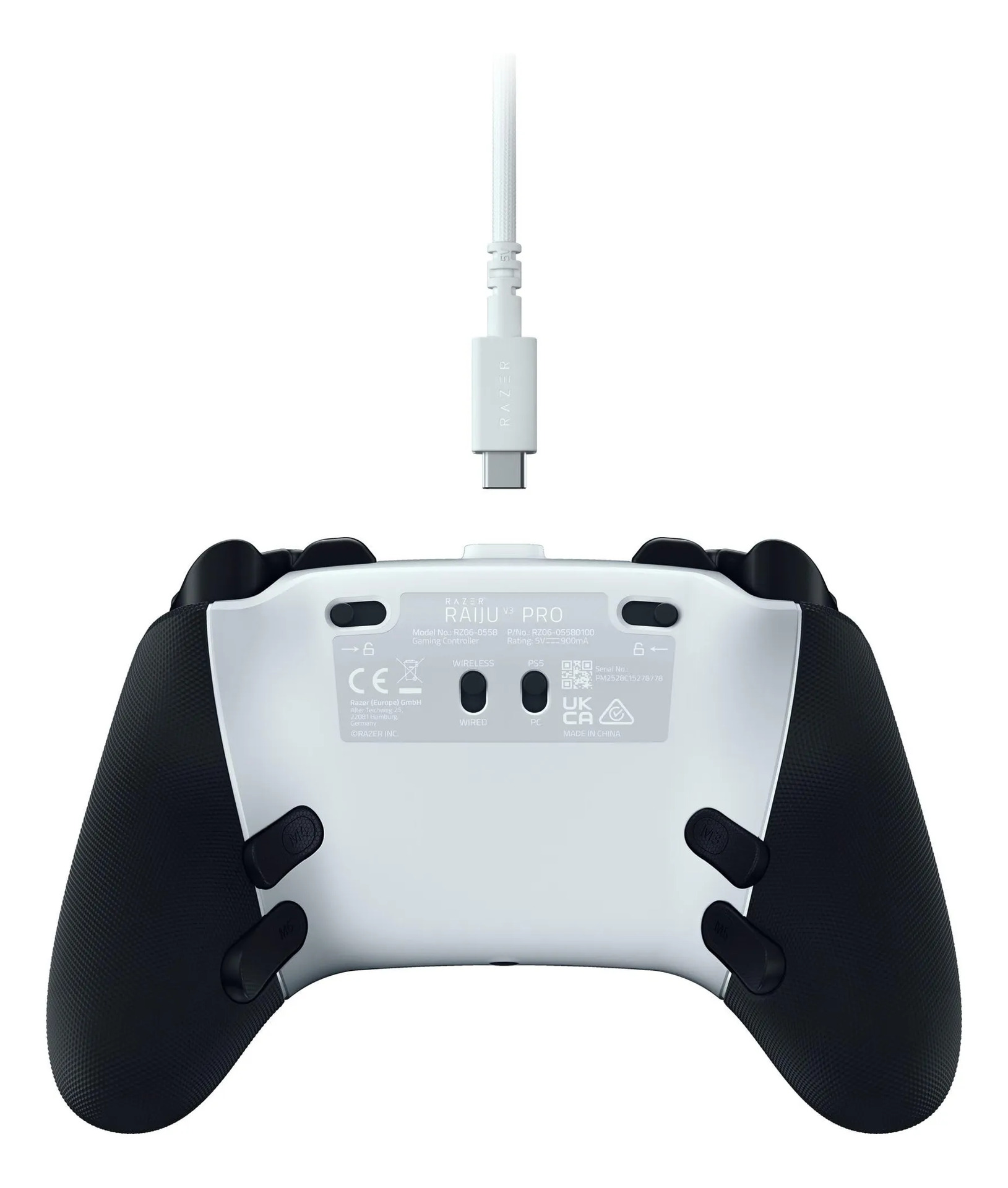 Controlador Sem Fio Razer Raiju V3 Pro Para Playstation Branco - Imagem 12