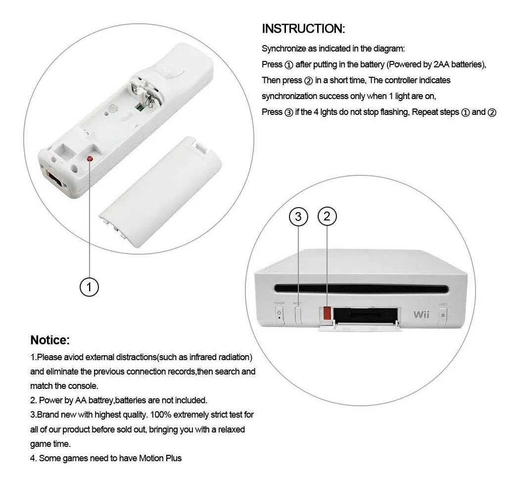 Pacote De 2 Controles Remotos Wii Lyyes Com Estojo De Silico - Imagem 4