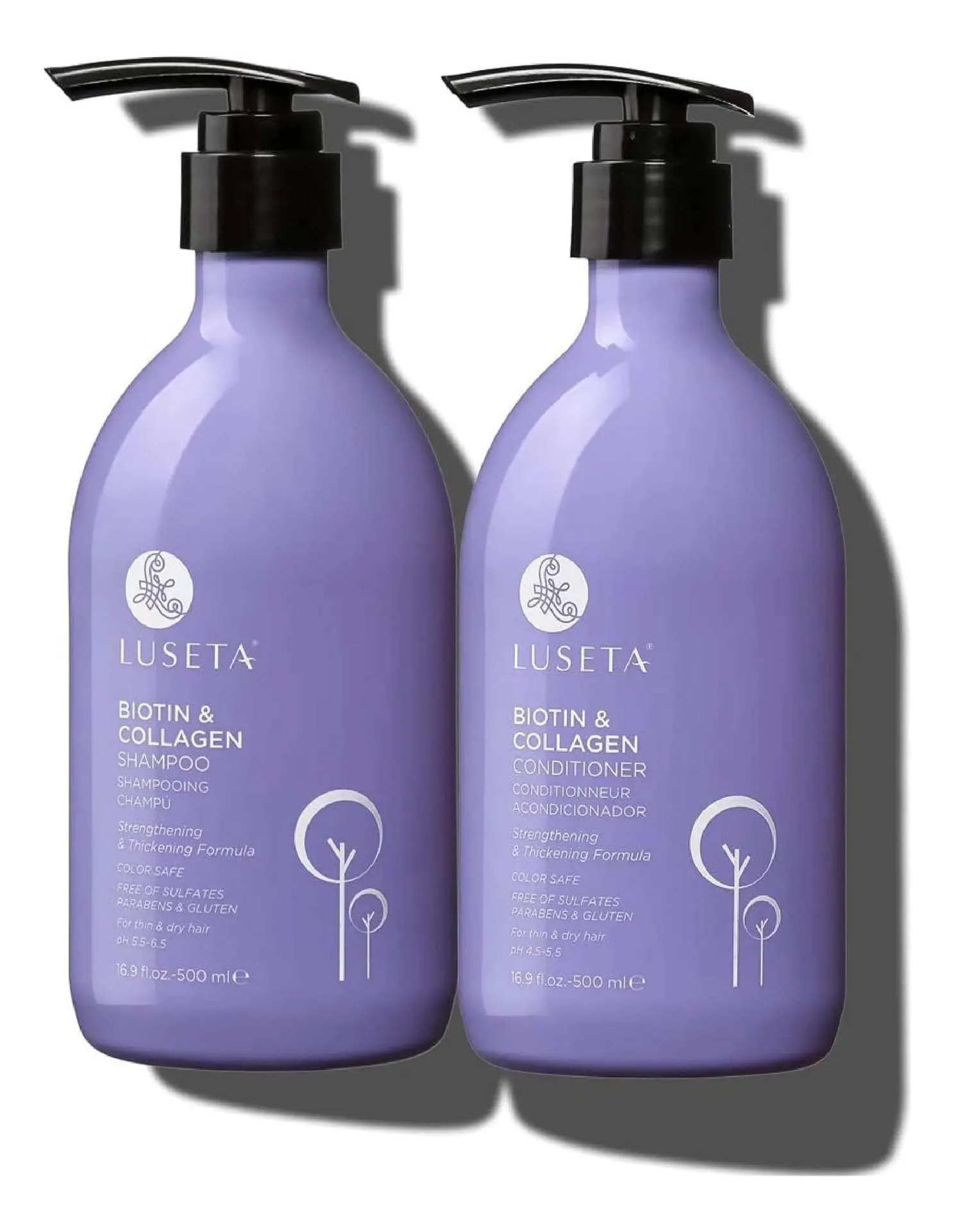 Shampoo E Condicionador De Biotina Luseta Para Cabelo Suave