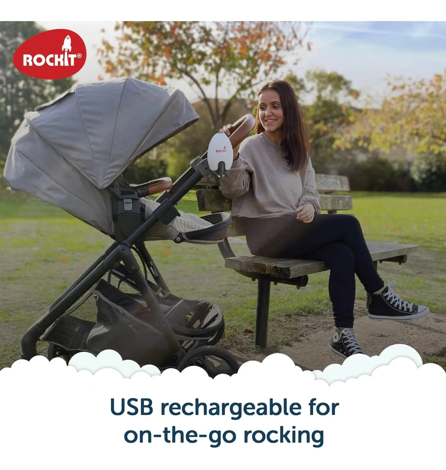Rockit Baby Rocker Para Carrinho De Criança - Usb Recarregáv - Imagem 6