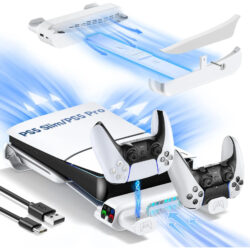 Suporte Horizontal Cooler Carregador Ps5 Slim Pro