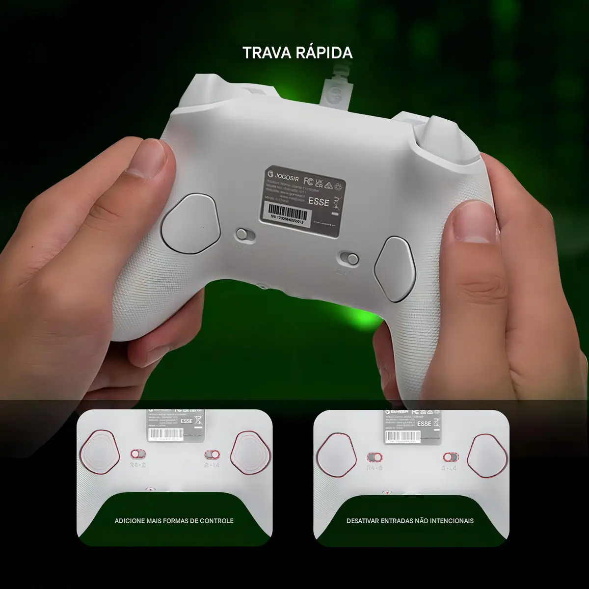 Controle GameSir G7 SE com Fio para Xbox One Series S X PC Hall Effect Botões Mecânicos Cor Branco - Imagem 6