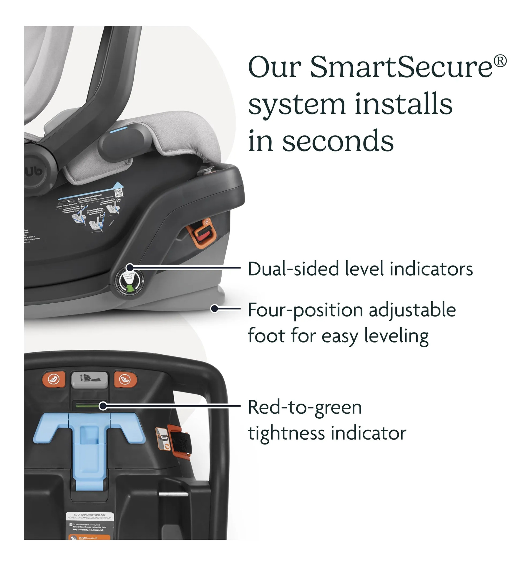 Base De Assento De Carro Infantil Uppababy Mesa V2 V3 Preto - Imagem 4