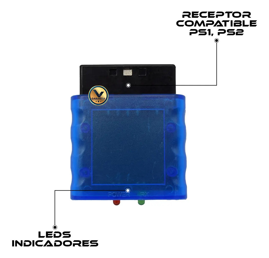 Controle Inalámbrico Com Vibração Compatível Com Ps2 E Ps1 ~ - Imagem 4