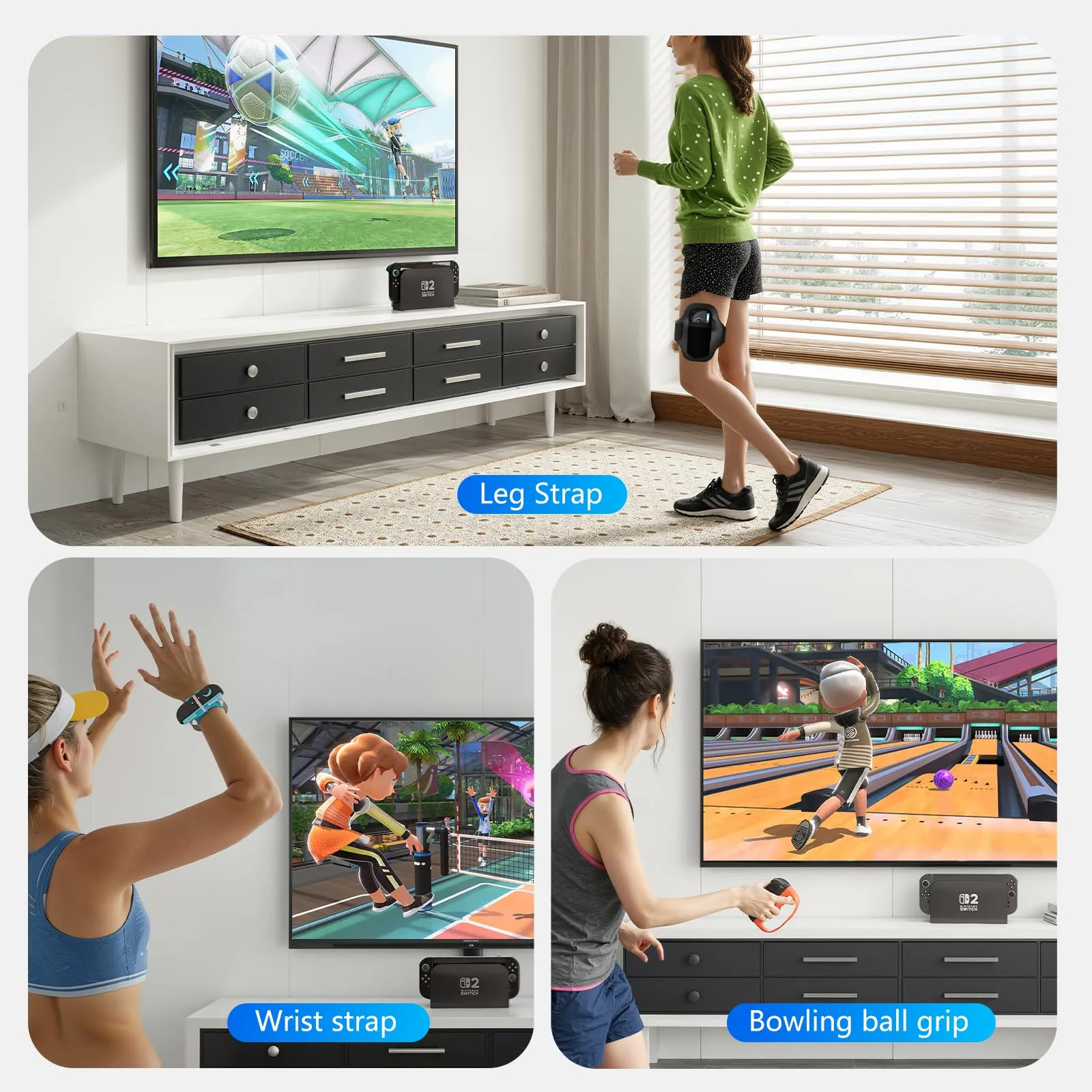 Kit 18 Em 1 Acessórios Esportes Para Joy Con Switch - Imagem 6