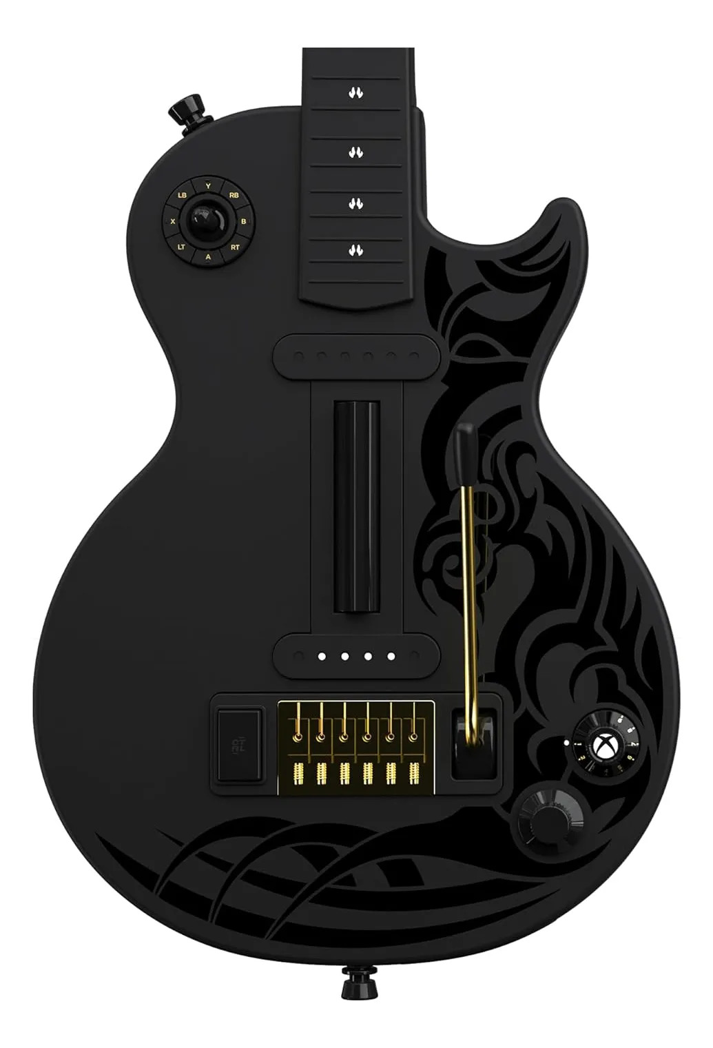 Controlador De Guitarra Crkd Gibson Les Paul Tribal Negro