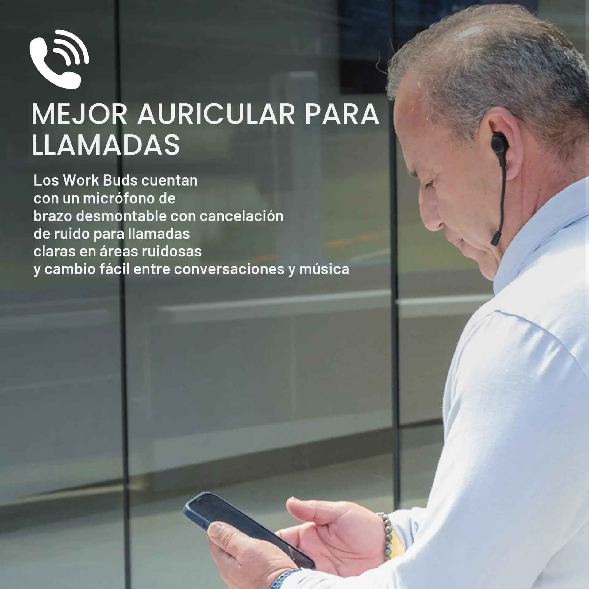 Fones De Ouvido Sem Fio Jlab Work Buds E Microfone Multipont Negro - Imagem 4
