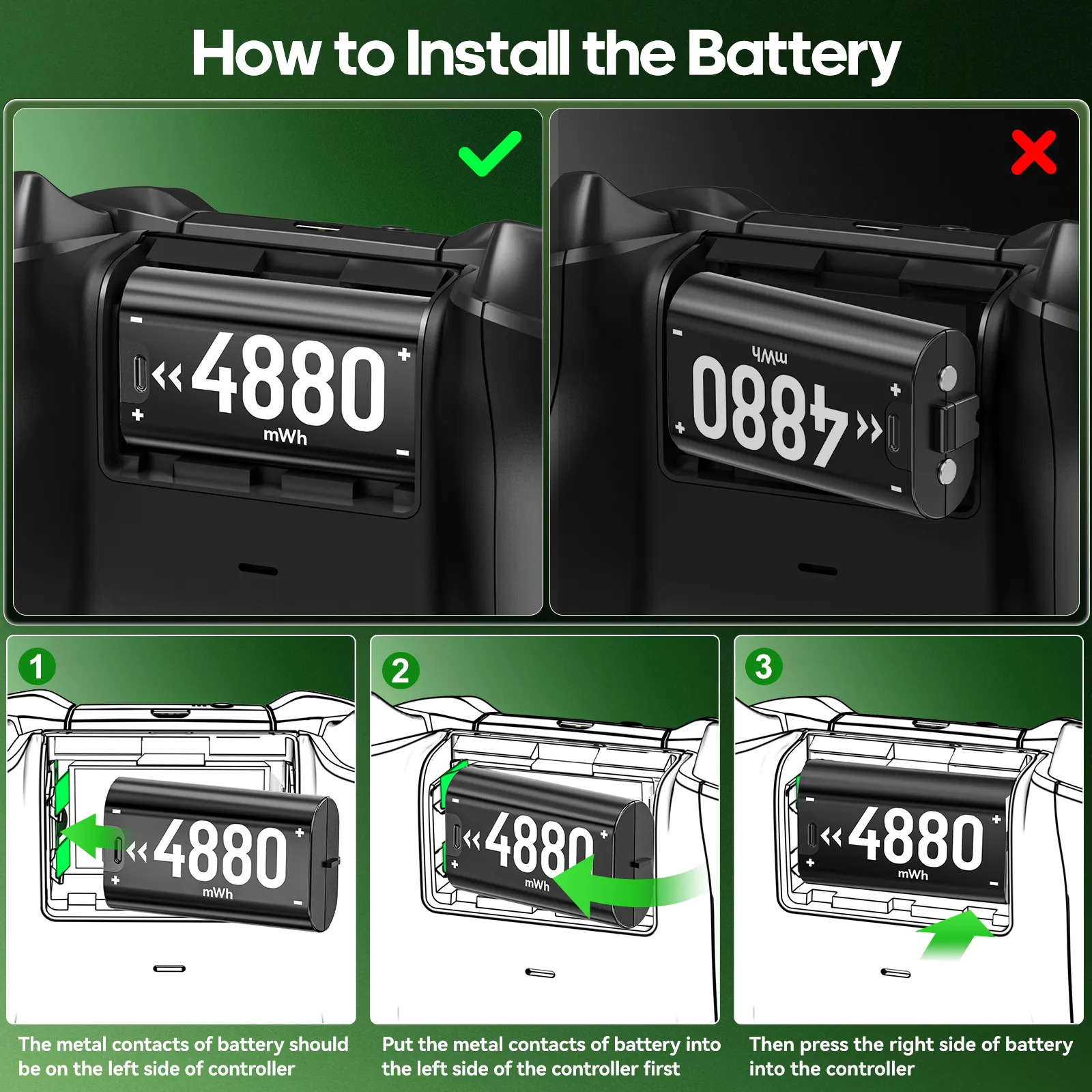 Carregador C 4 Baterias 4880mah P Xbox One Series - Imagem 6