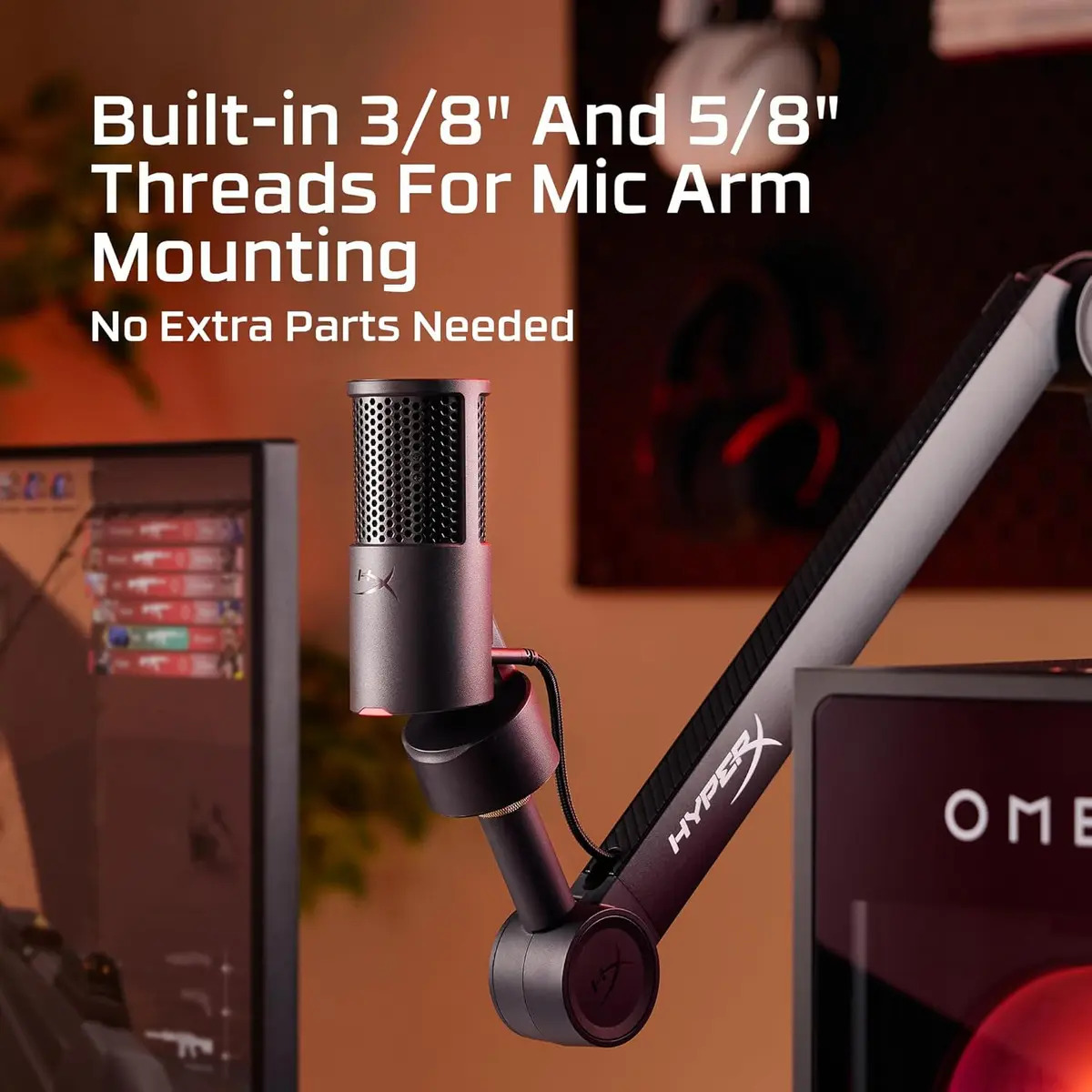 Microfone USB Hyperx Solocast 2 para PC 24 bits 96 khz - Imagem 6