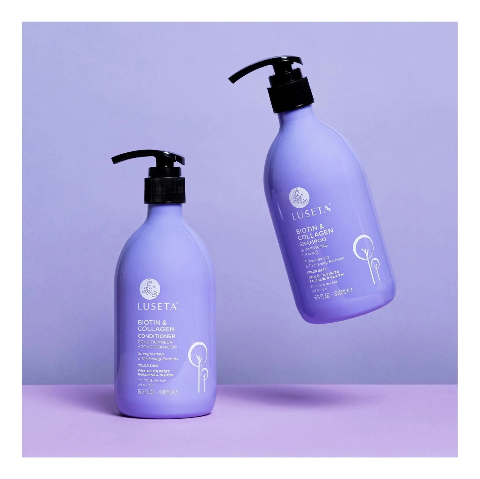 Shampoo E Condicionador De Biotina Luseta Para Cabelo Suave - Imagem 3