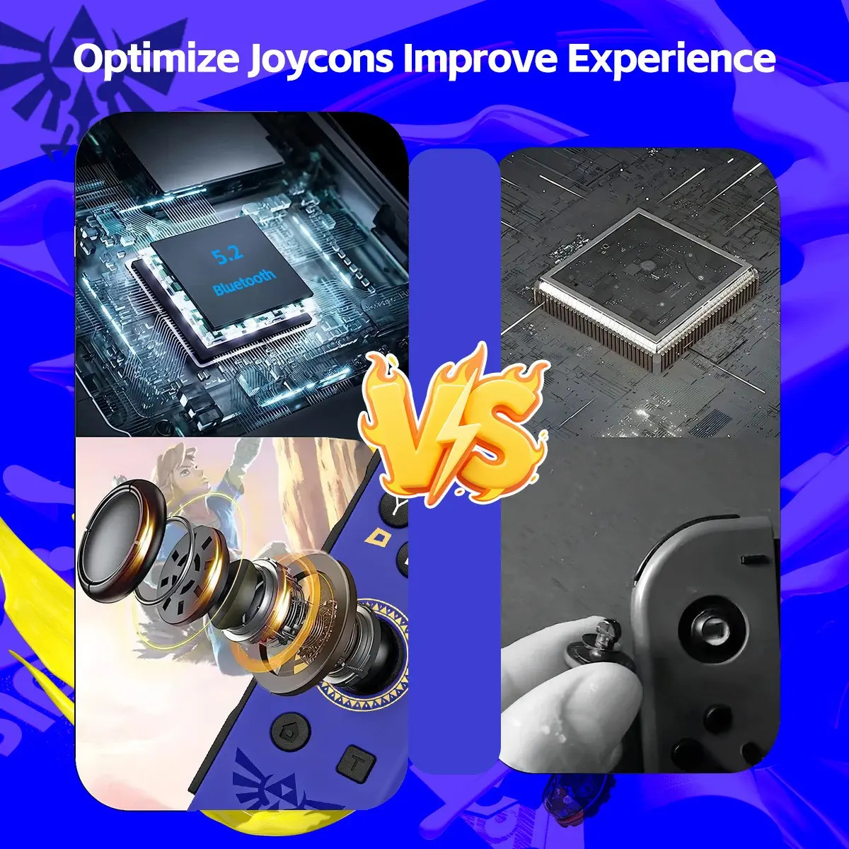 Par De Controles Joy-con Sem Fio Para Nintendo Switch Azul - Imagem 6