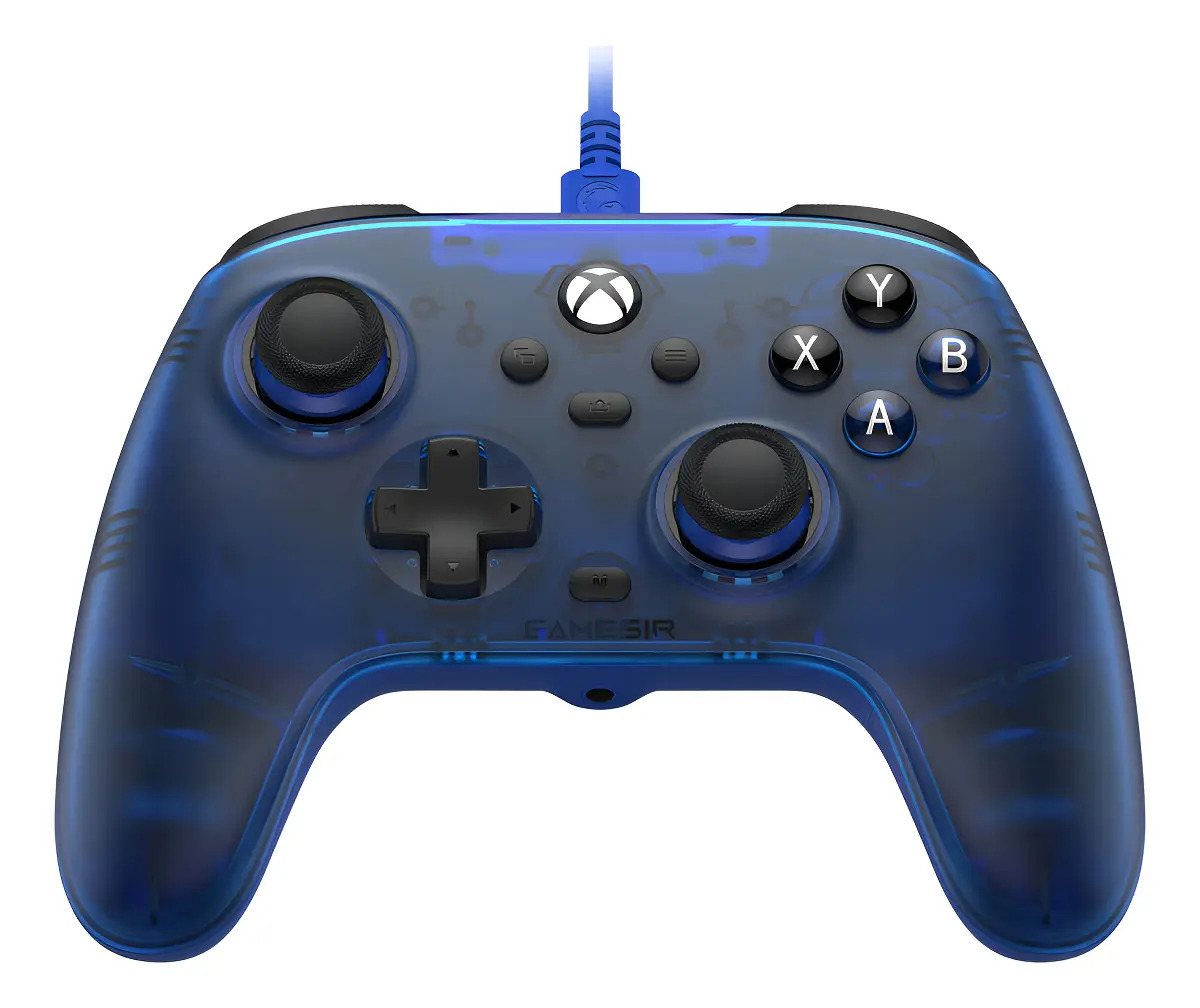 Controle Gamesir T7 Com Fio Para Pc Xbox One Series S X Efeito Hall Stick Anti Drift Azul
