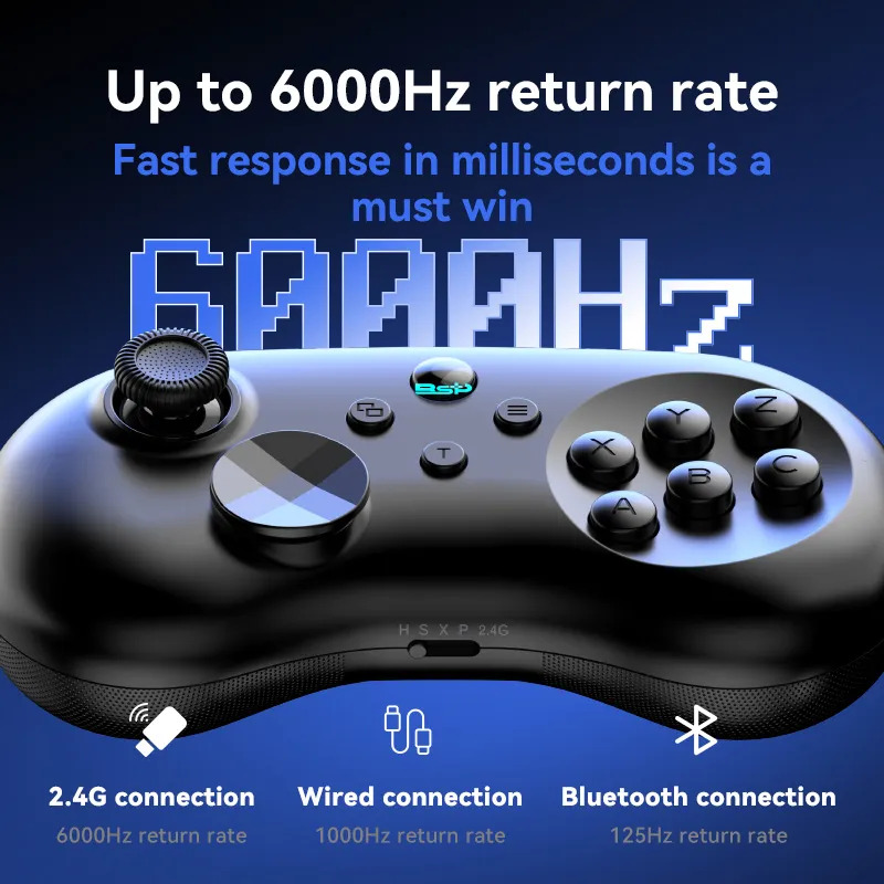 Controle De Videogame Sem Fio 6 Botões Retrô - Imagem 8
