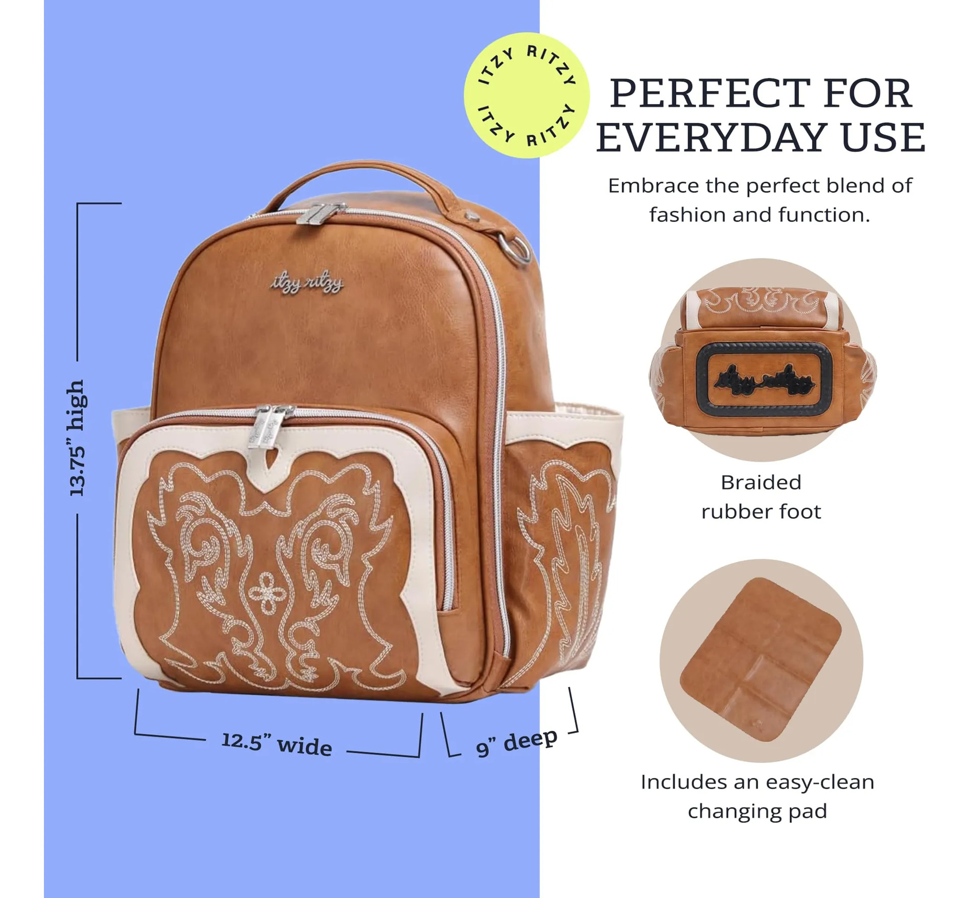 Mini Mochila De Fraldas Itzy Ritzy Design Chique Em Forma - Imagem 4