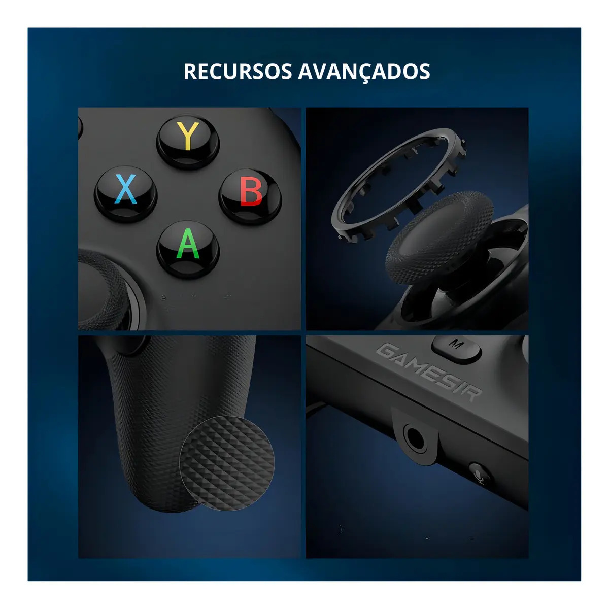 Controle GameSir G7 HE para Xbox One Series S X PC Joystick Hall Effect Vibração Ajustável Cor Preto - Imagem 4