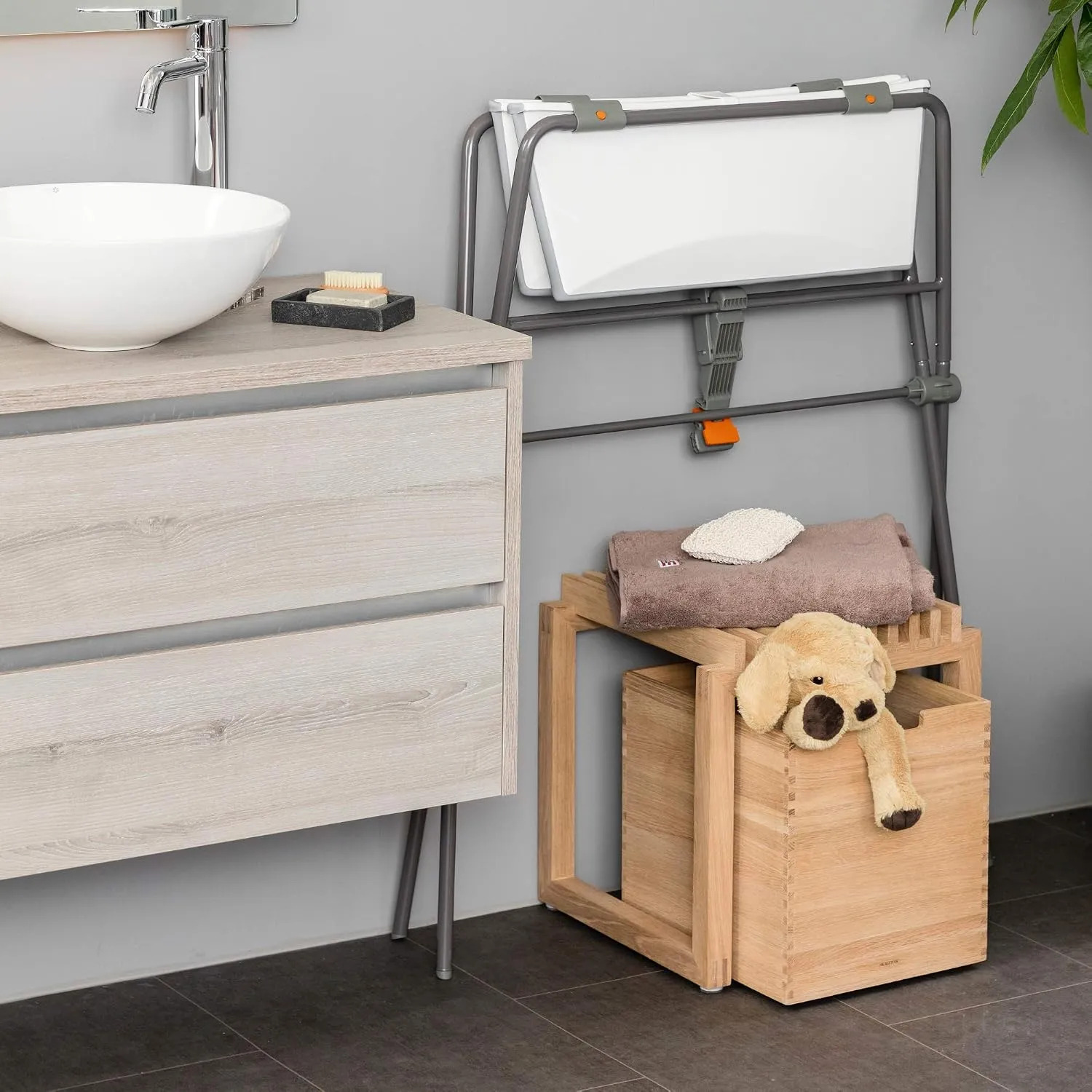 Stokke Flexi Bath Gris Soporte Tina Coral-claro - Imagem 7