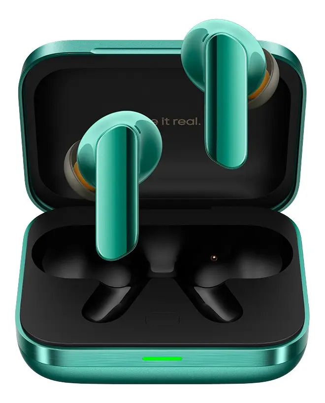 Fones de ouvido sem fio verdes Realme Buds Air 7 Pro