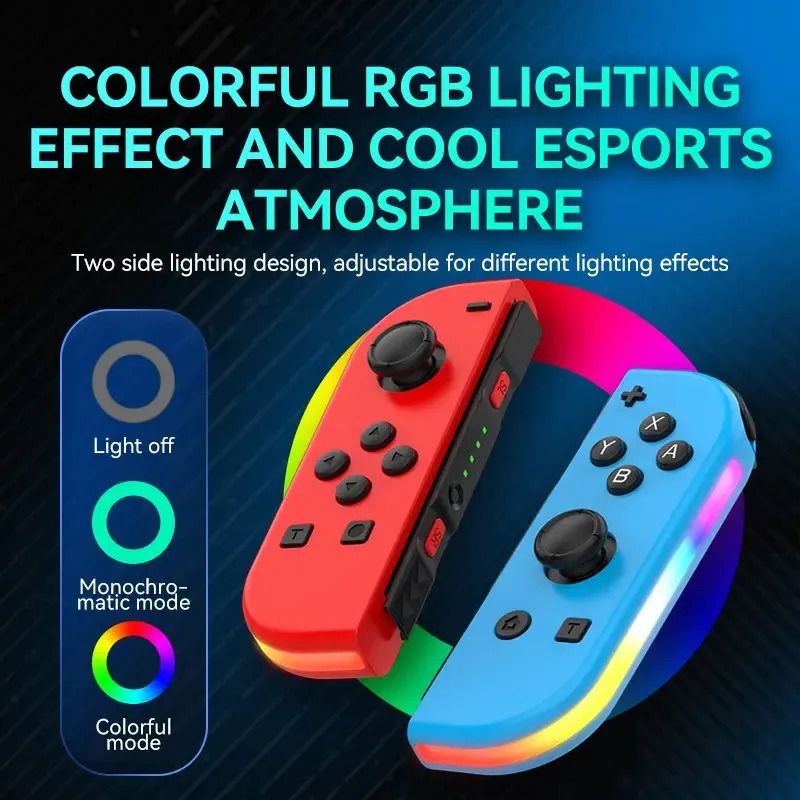 Type Dual Wireless Rgb Joystick For Switch1 White Graffiti Branco - Imagem 5