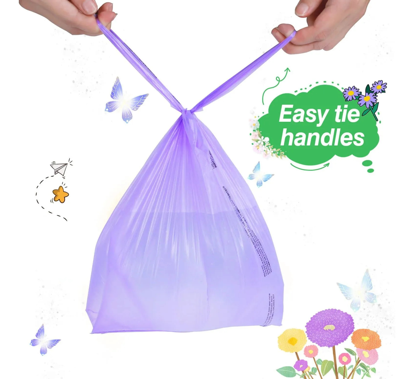Sacos De Fraldas Doqvtizay Com Aroma De Lavanda 500 Unidade - Imagem 3