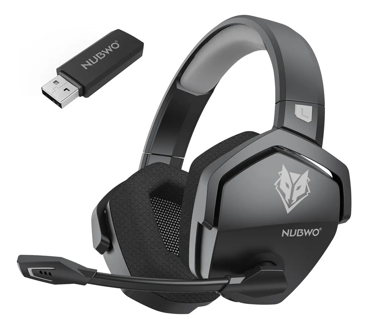 Fones de ouvido Gamer Nubwo G06 Gamer 2.4ghz Usb Bluetooth 5.3 Wireless Latencia Baja 23ms Sonido 7.1 Bateria 100h para PC/PS4/PS5/Xbox