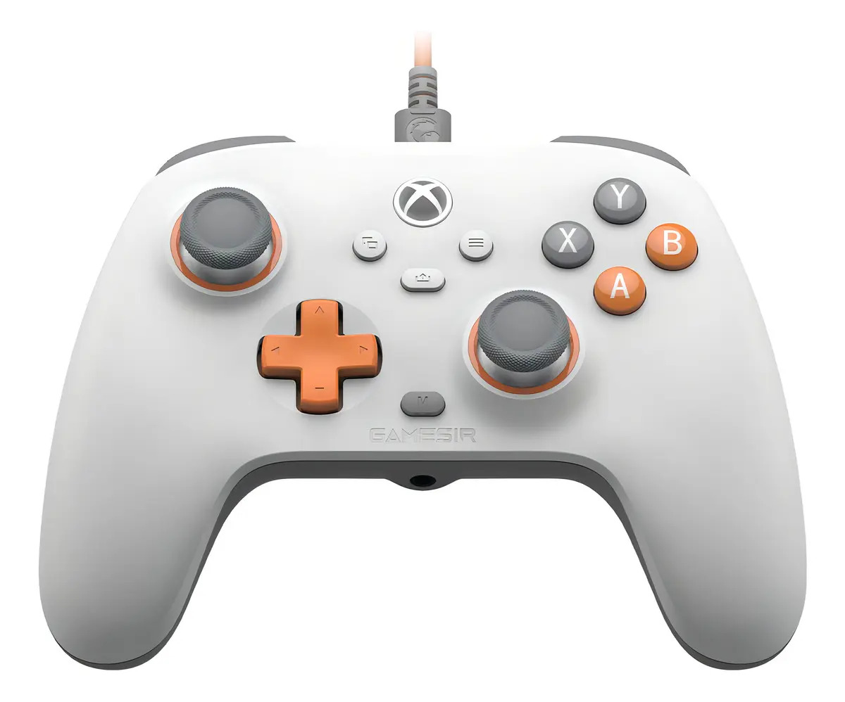 Controle Gamesir T7 com Fio para PC Xbox One Series S X Efeito Hall Stick Anti Drift Branco