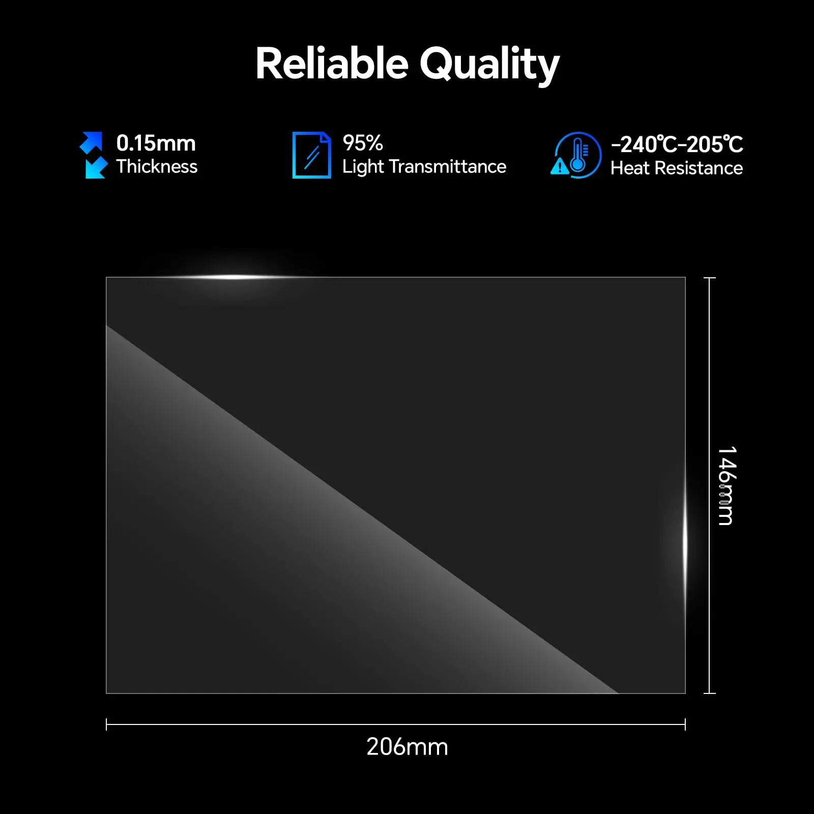 Filme Linear Fep Release Elegoo Mars 4/5/5 Ultra Resin 3d Pr - Imagem 2