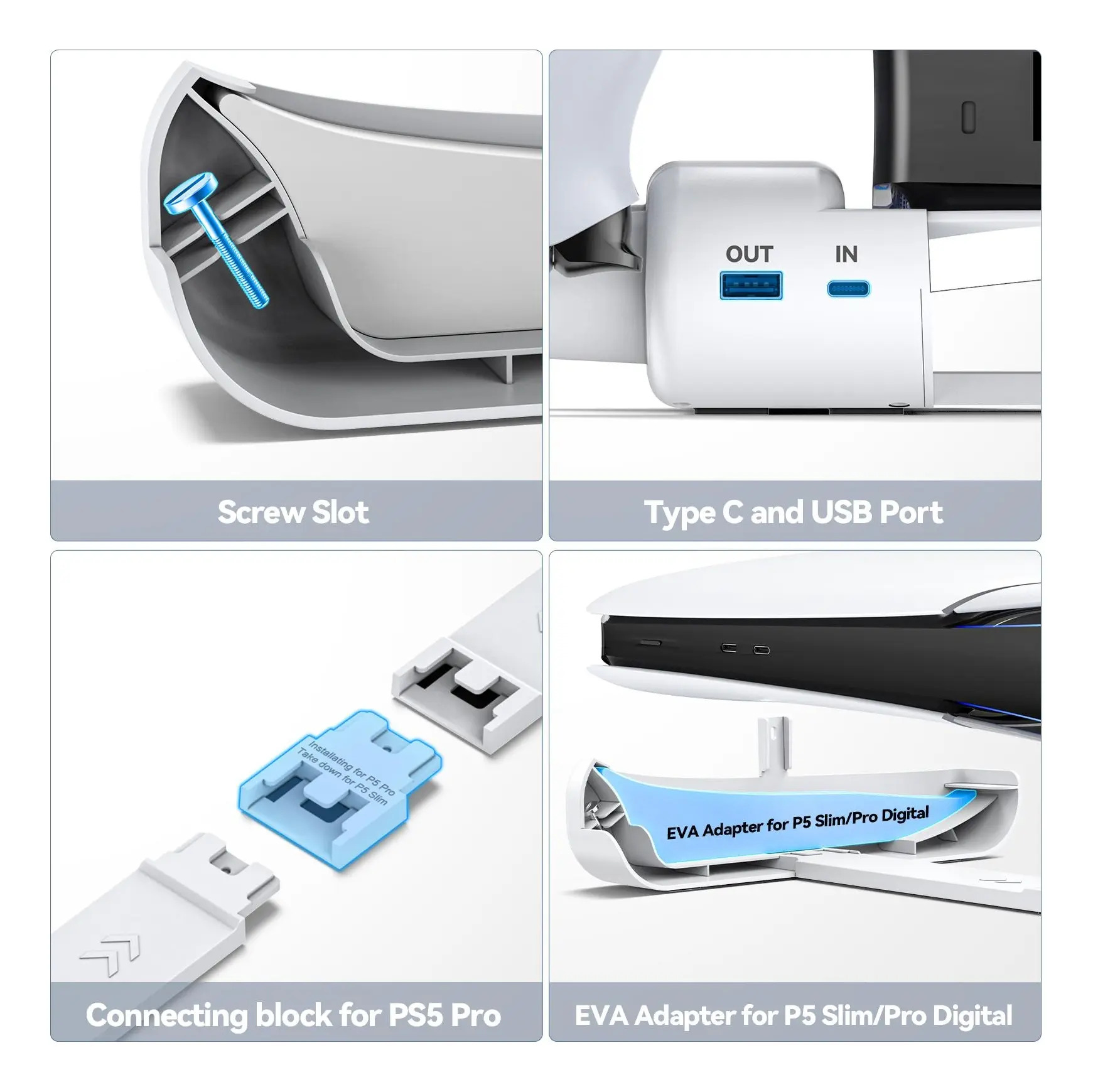 Suporte Horizontal Cooler Carregador Ps5 Slim Pro - Imagem 5
