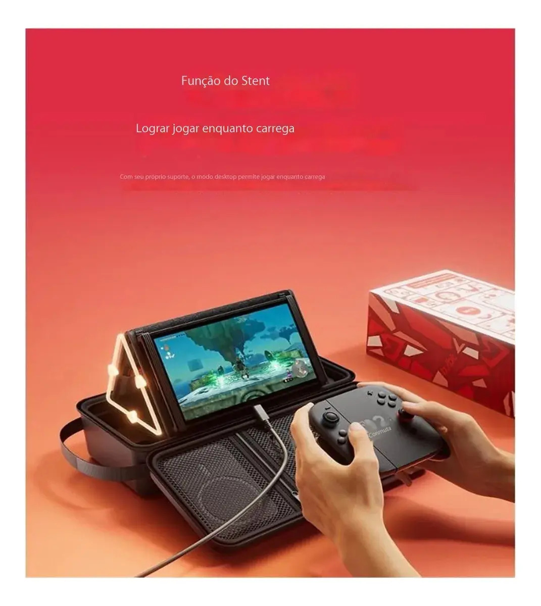 B Mp Case Para Switch 2 Tema Zelda Eva Suporte E Alta B005 - Imagem 3