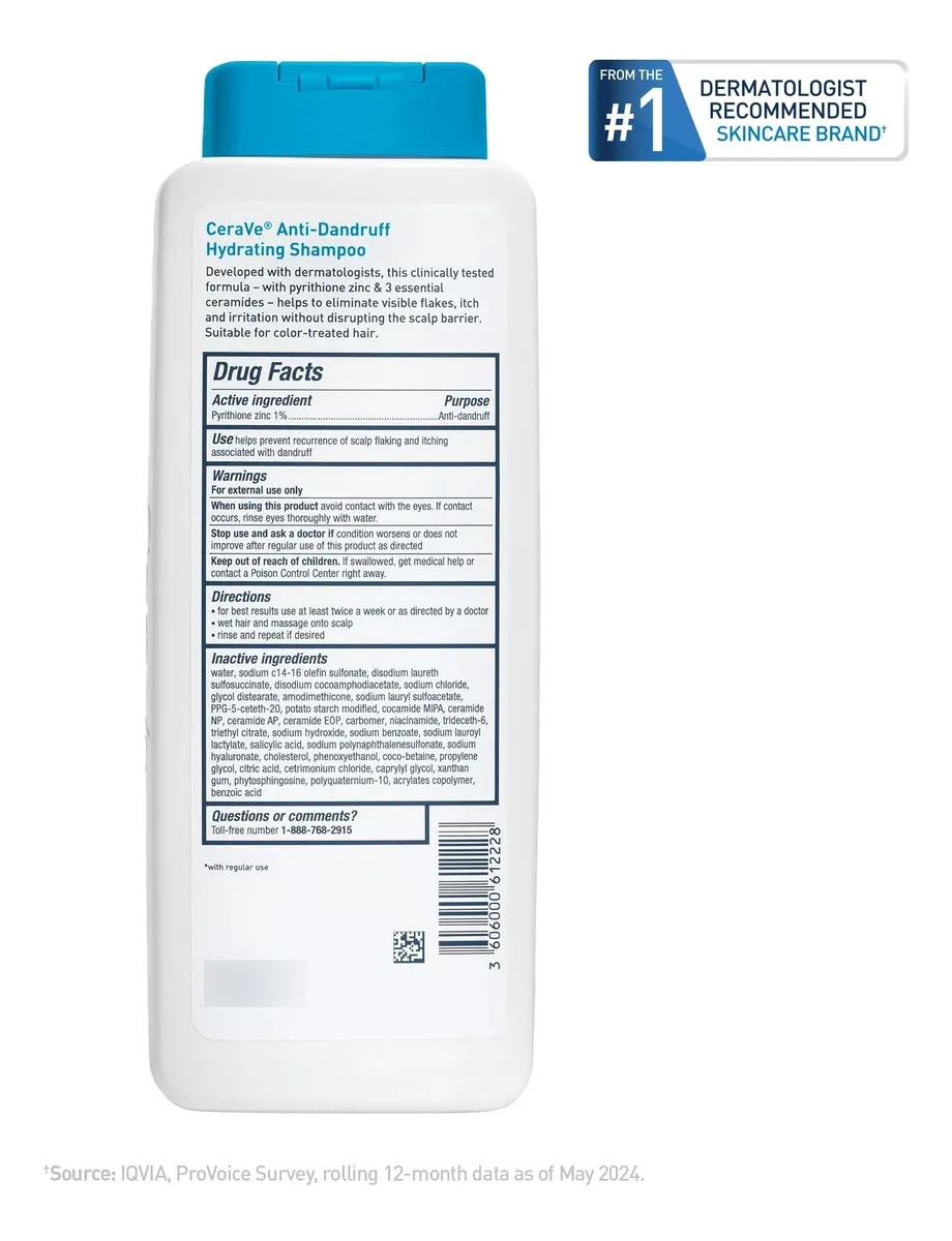 Shampoo Anticaspa Cerave 1% De Piritiona De Zinco 12 Onças - Imagem 10