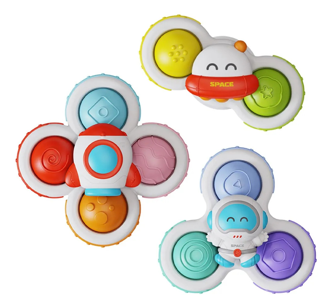*v Brinquedo De Banho Push And Twist Com Ventosa Para - Imagem 2