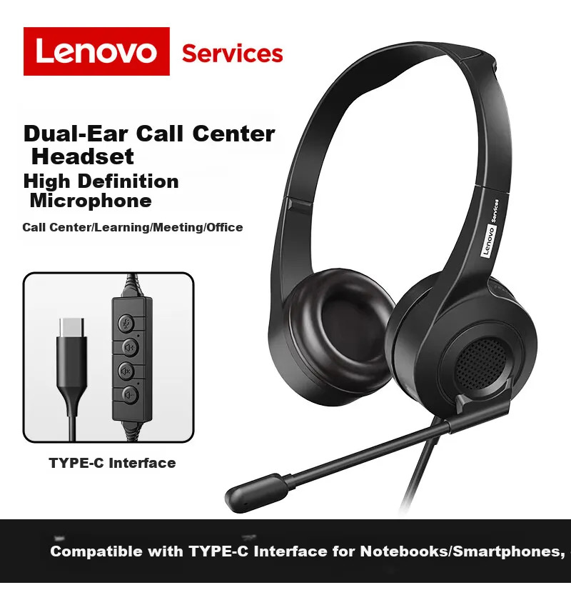Fone De Ouvido Lenovo Com Redução De Ruído De Ouvido Duplo P - Imagem 4