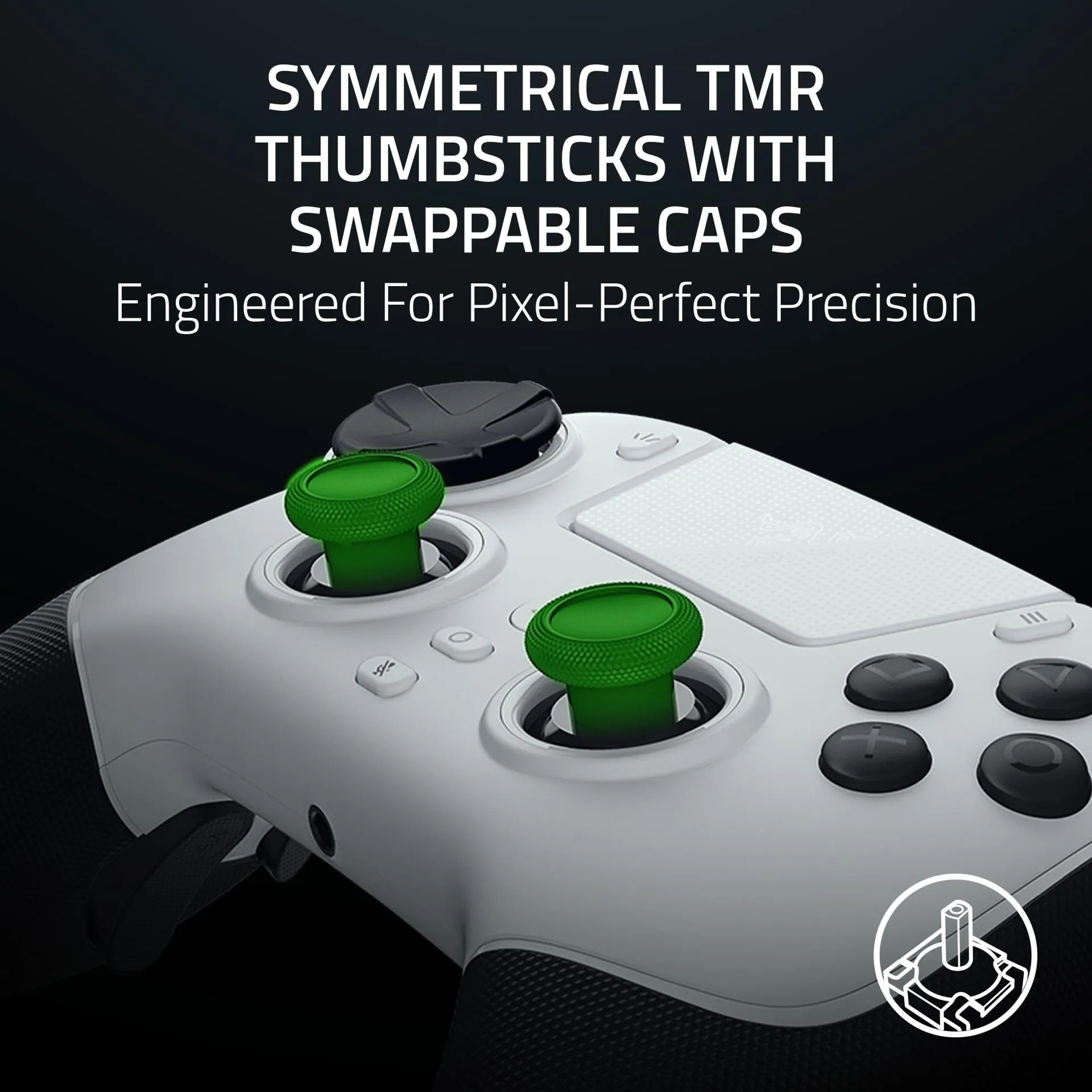 Controlador Sem Fio Razer Raiju V3 Pro Para Playstation Branco - Imagem 3